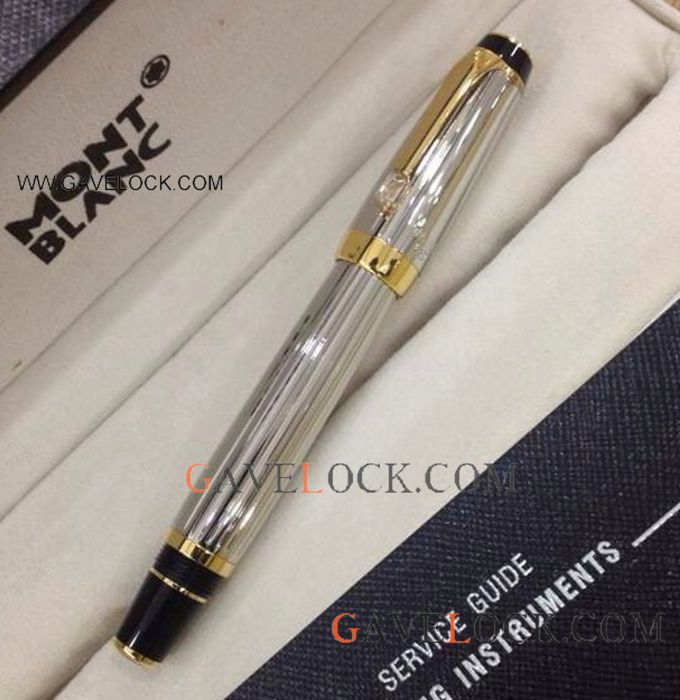 AAA Copy Mont Blanc Boheme Pen Silver Gold Rollerball Pen